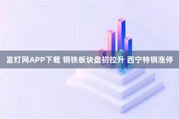 富灯网APP下载 钢铁板块盘初拉升 西宁特钢涨停